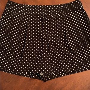 Black and white poka dot shorts